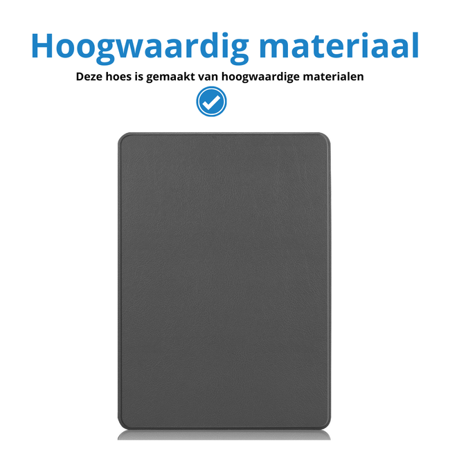 Case2go - Hoes geschikt voor Microsoft Surface Pro 11 - 13 inch Cover - Book Case met Stand Functie - Grijs