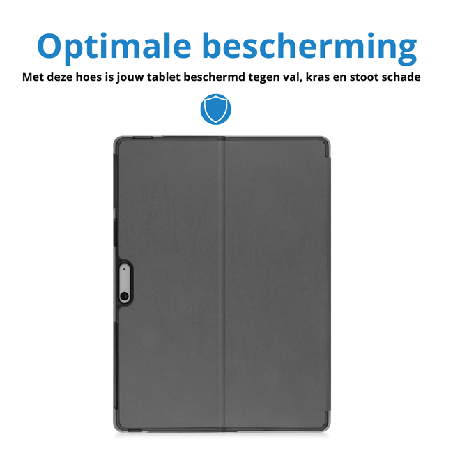 Case2go - Hoes geschikt voor Microsoft Surface Pro 11 - 13 inch Cover - Book Case met Stand Functie - Grijs