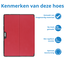 Case2go - Hoes geschikt voor Microsoft Surface Pro 11 - 13 inch Cover - Book Case met Stand Functie - Rood