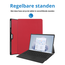 Case2go - Hoes geschikt voor Microsoft Surface Pro 11 - 13 inch Cover - Book Case met Stand Functie - Rood