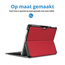 Case2go - Hoes geschikt voor Microsoft Surface Pro 11 - 13 inch Cover - Book Case met Stand Functie - Rood