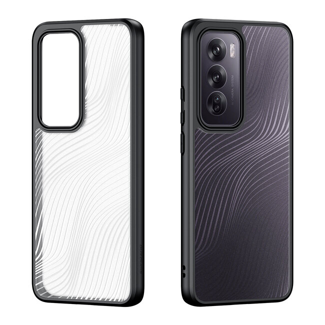 Dux Ducis - Telefoon hoesje geschikt voor de Oppo Reno 12 - Back Cover - Aimo Series - Zwart