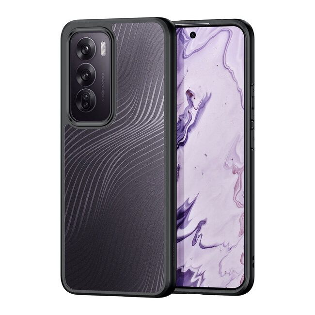 Dux Ducis - Telefoon hoesje geschikt voor de Oppo Reno 12 - Back Cover - Aimo Series - Zwart