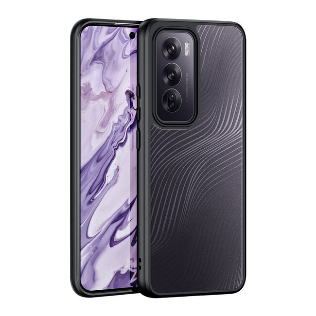 Dux Ducis - Telefoon hoesje geschikt voor de Oppo Reno 12 - Back Cover - Aimo Series - Zwart
