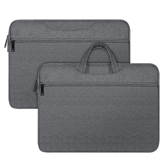 Dux Ducis - Laptoptas- Laptoptas – Laptop rugzak - Laptophoes- 14 tot 15.4 Inch - Laptop Sleeve- Laptop Tas- Met Handvat - Grijs