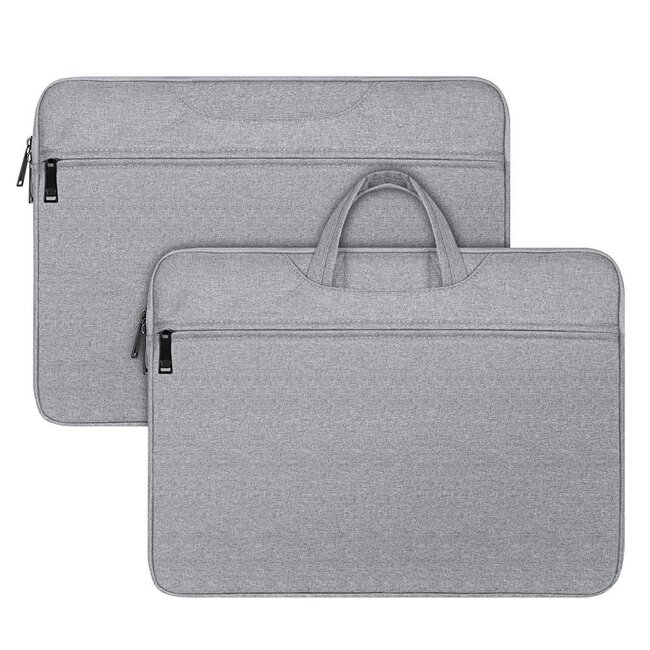 Dux Ducis - Laptoptas- Laptoptas – Laptop rugzak - Laptophoes- Met Handvat - Laptop Sleeve- Laptop Tas- 13 tot 13.9 Inch - Lichtgrijs