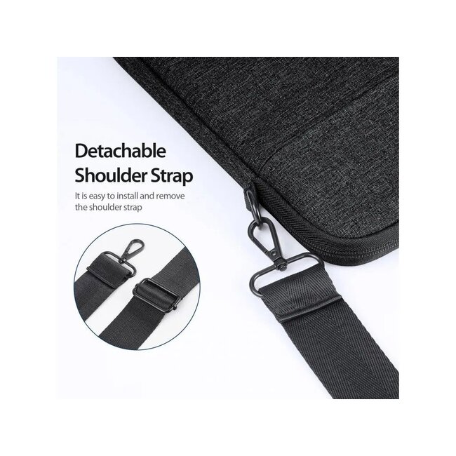 Dux Ducis - Laptoptas- Laptoptas – Laptop rugzak - Laptophoes- 13 tot 13.9 Inch - Laptop Sleeve- Laptop Tas- Met Schouderband - Zwart