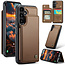 CaseMe - Telefoonhoesje geschikt voor Samsung Galaxy A25 - Back Cover met RFID Pasjeshouder - Bruin
