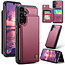 CaseMe - Telefoonhoesje geschikt voor Samsung Galaxy A25 - Back Cover met RFID Pasjeshouder - Rood