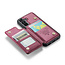 CaseMe - Telefoonhoesje geschikt voor Samsung Galaxy A25 - Back Cover met RFID Pasjeshouder - Rood