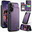CaseMe - Telefoonhoesje geschikt voor Samsung Galaxy A35 - Back Cover met RFID Pasjeshouder - Paars