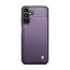 CaseMe - Telefoonhoesje geschikt voor Samsung Galaxy A35 - Back Cover met RFID Pasjeshouder - Paars
