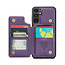 CaseMe - Telefoonhoesje geschikt voor Samsung Galaxy A35 - Back Cover met RFID Pasjeshouder - Paars