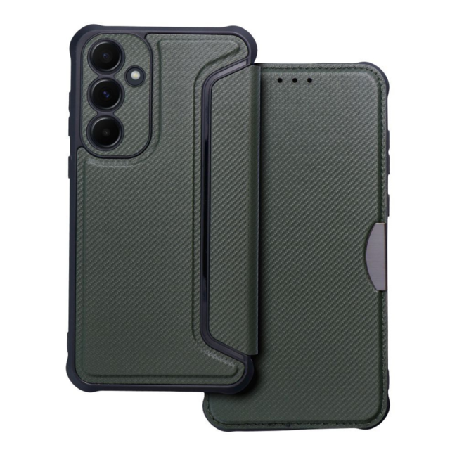 Case2go - Hoesje geschikt voor Samsung Galaxy A35 - Schokbestendige Book Case - Donker Groen