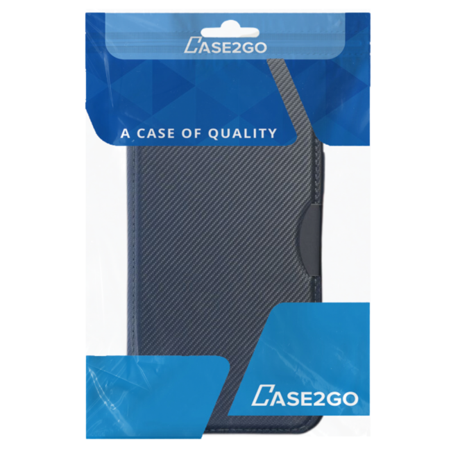 Case2go - Hoesje geschikt voor Samsung Galaxy A15 - Schokbestendige Book Case - Donker Blauw