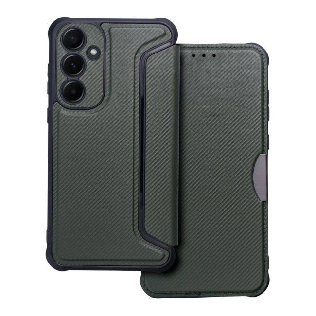 Case2go - Hoesje geschikt voor Samsung Galaxy A15 - Schokbestendige Book Case - Donker Groen