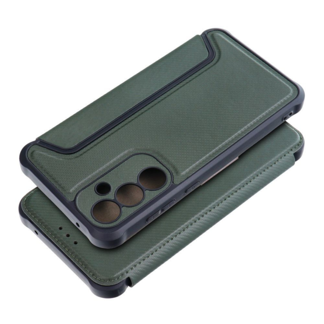 Case2go - Hoesje geschikt voor Samsung Galaxy A15 - Schokbestendige Book Case - Donker Groen