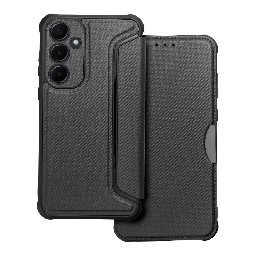 Case2go - Hoesje geschikt voor Samsung Galaxy A25 - Schokbestendige Book Case - Zwart afbeelding