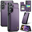 CaseMe - Telefoonhoesje geschikt voor Samsung Galaxy S24 - Back Cover met RFID Pasjeshouder - Paars