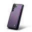 CaseMe - Telefoonhoesje geschikt voor Samsung Galaxy S24 - Back Cover met RFID Pasjeshouder - Paars
