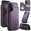 CaseMe - Telefoonhoesje geschikt voor Samsung Galaxy A55 - Back Cover met RFID Pasjeshouder - Paars
