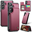 CaseMe - Telefoonhoesje geschikt voor Samsung Galaxy S24 Plus - Back Cover met RFID Pasjeshouder - Rood