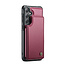 CaseMe - Telefoonhoesje geschikt voor Samsung Galaxy S24 Plus - Back Cover met RFID Pasjeshouder - Rood