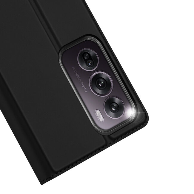 Dux Ducis - Telefoon Hoesje geschikt voor Oppo Reno 12 Pro  - Skin Pro - Book Case - Zwart
