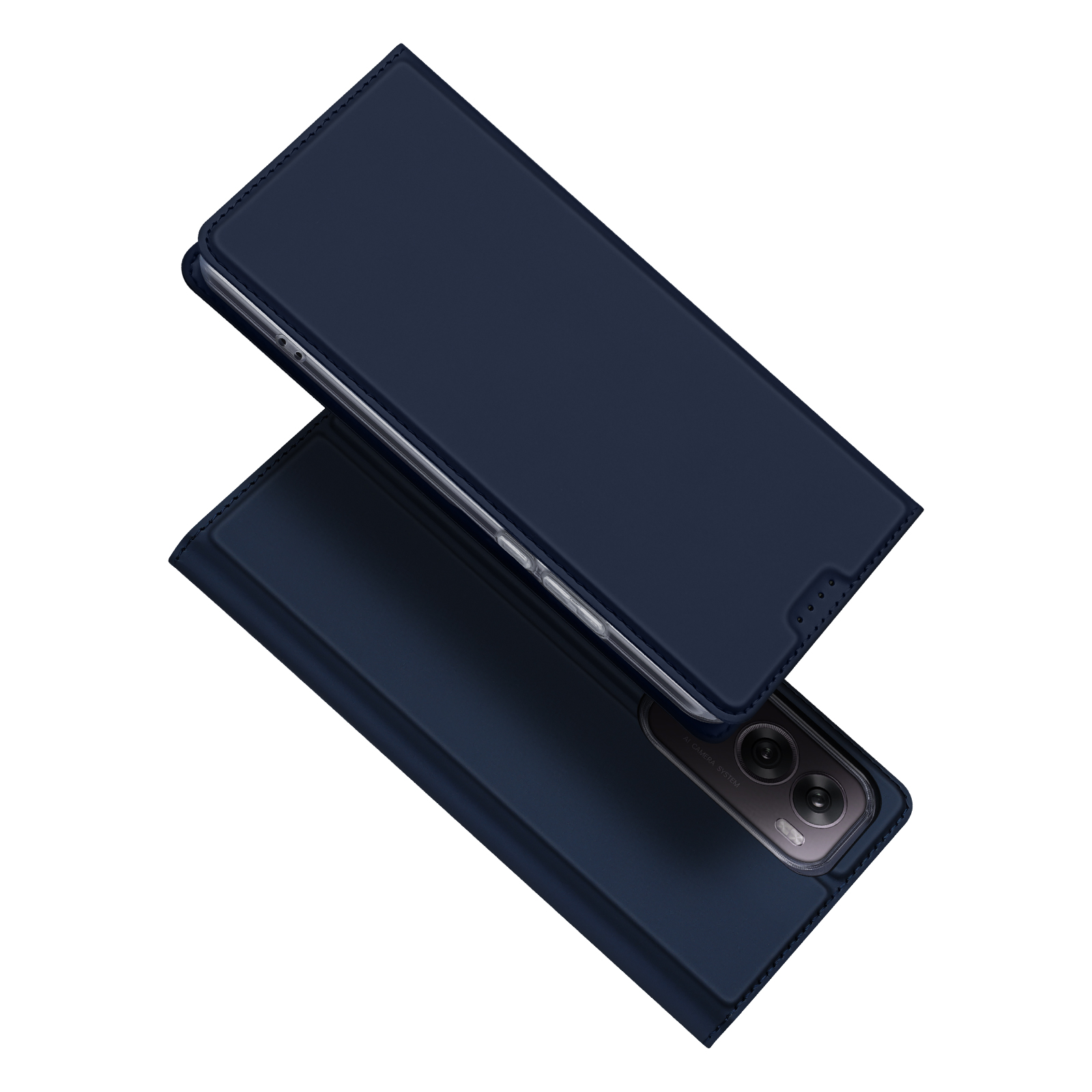 Dux Ducis - Telefoon Hoesje geschikt voor Oppo Reno 12 Pro - Skin Pro - Book Case - Blauw afbeelding