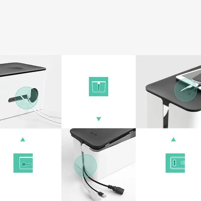 Ugreen - Kabelbox - Kabel organiser - Opbergbox - Zwart/Wit