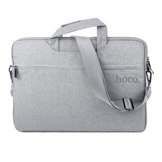 Hoco HOCO - Laptoptas- Laptoptas geschikt voor 14 inch Laptops / Tablet - Laptophoes- Sleeve met Extra Vak, Handvat en Schouderband - Laptop Sleeve- Laptop Tas- Grijs