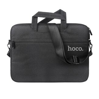 Hoco HOCO - Laptoptas geschikt voor 14 inch Laptops / Tablet - Sleeve met Extra Vak, Handvat en Schouderband - Zwart