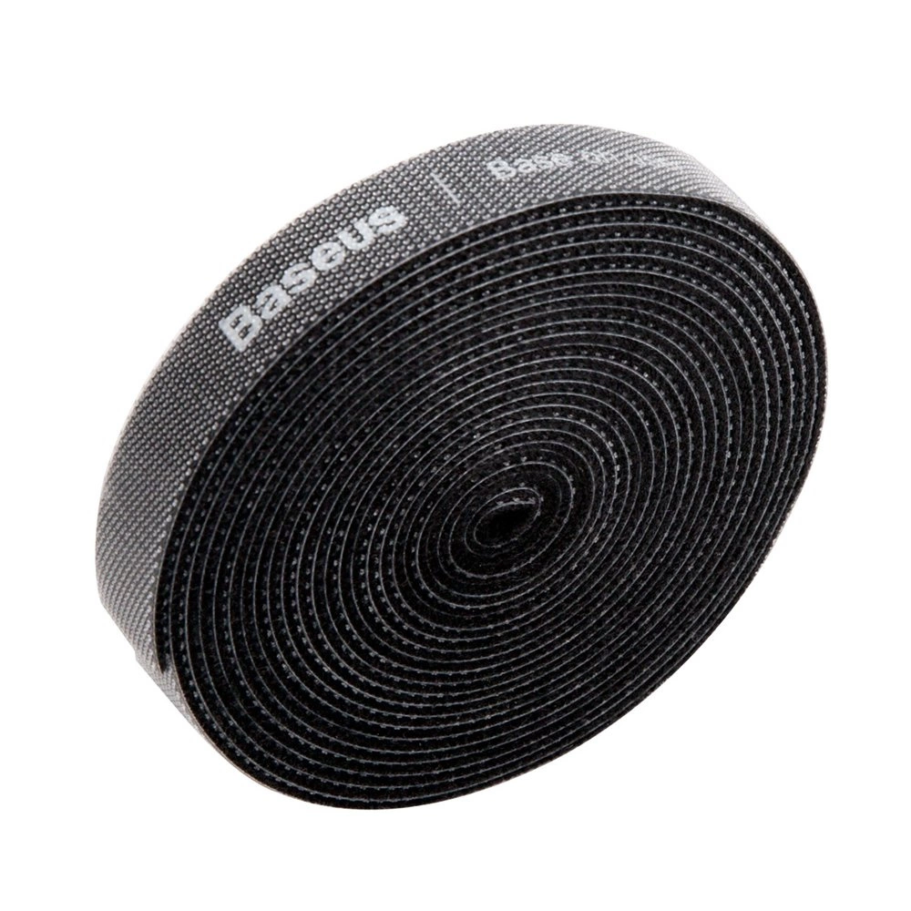 Baseus - Kabel Organiser - Kabelbinders - Klittenband zelfklevend - 1 Meter - Zwart afbeelding