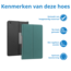 Case2go - Tablet hoes geschikt voor Lenovo Tab Plus (2024) - Book case - Met Stand - 11.5 Inch - Donkergroen