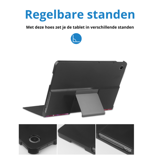 Case2go - Tablet hoes geschikt voor Lenovo Tab Plus (2024) - Book case - Met Stand - 11.5 Inch - Galaxy