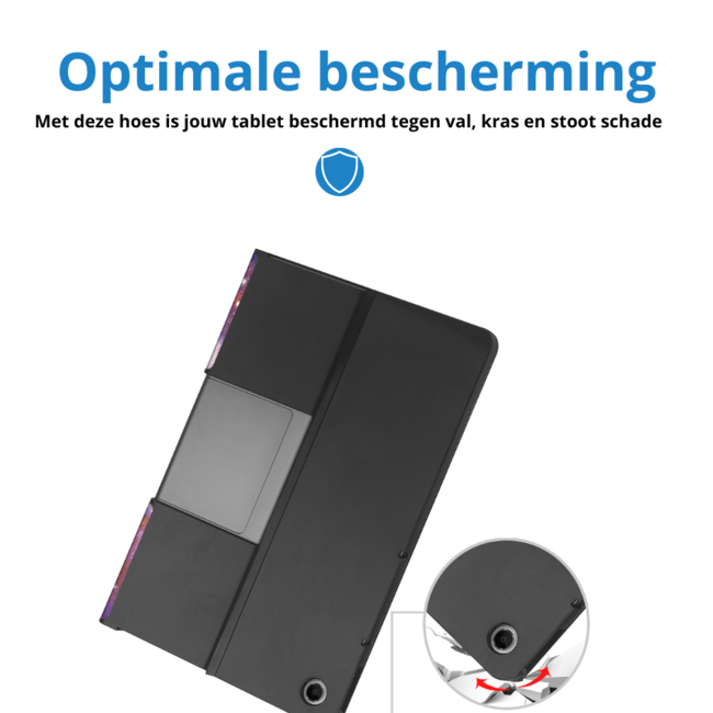 Case2go - Tablet hoes geschikt voor Lenovo Tab Plus (2024) - Book case - Met Stand - 11.5 Inch - Galaxy