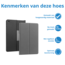Case2go - Tablet hoes geschikt voor Lenovo Tab Plus (2024) - Book case - Met Stand - 11.5 Inch - Grijs