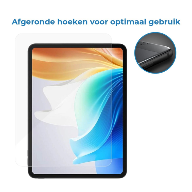 Case2go - Tablet Screenprotector geschikt voor Oppo Pad Air2 / Oppo Pad Neo - 11.4 inch - Tempered Glass - Case Friendly - Transparant