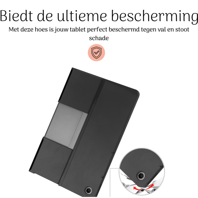 Hoozey - Tablet hoes geschikt voor Lenovo Tab Plus 2024 - 11.5 inch - Book Case - Met Stand - Don't Touch Me