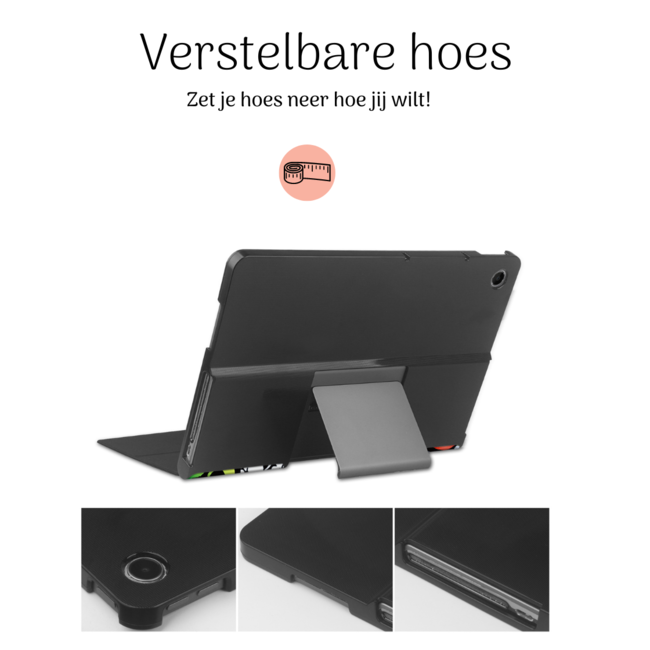 Hoozey - Tablet hoes geschikt voor Lenovo Tab Plus 2024 - 11.5 inch - Book Case - Met Stand - Don't Touch Me