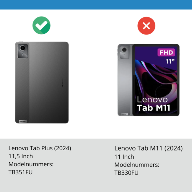 Hoozey - Tablet hoes geschikt voor Lenovo Tab Plus 2024 - 11.5 inch - Book Case - Met Stand - Don't Touch Me