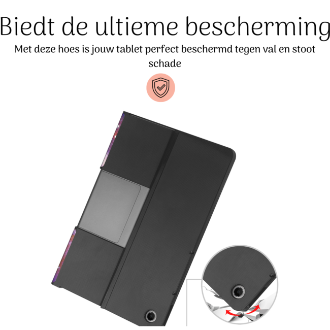 Hoozey - Tablet hoes geschikt voor Lenovo Tab Plus 2024 - 11.5 inch - Book Case - Met Stand - Galaxy
