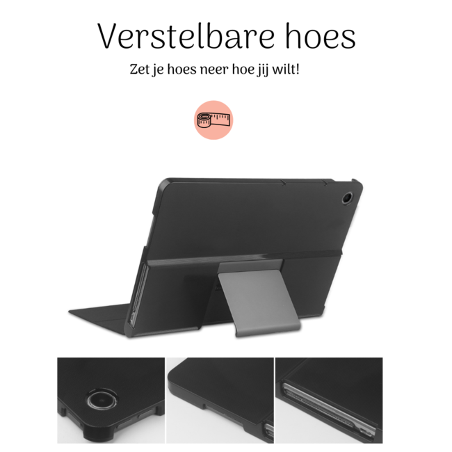 Hoozey - Tablet hoes geschikt voor Lenovo Tab Plus 2024 - 11.5 inch - Book Case - Met Stand - Donkergroen