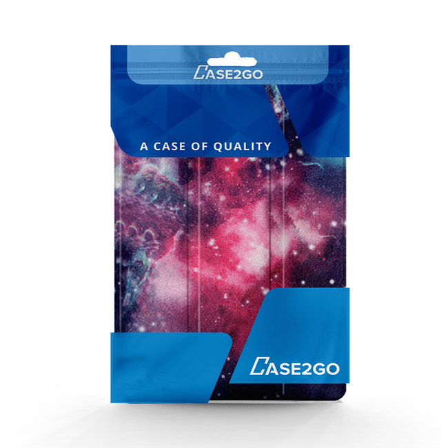 Case2go - Tablet hoes geschikt voor Huawei MatePad SE 11 (2024) - Tri-Fold Book Case - Auto Wake/Sleep functie - Galaxy