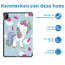 Case2go - Tablet hoes geschikt voor Huawei MatePad SE 11 (2024) - Tri-Fold Book Case - Auto Wake/Sleep functie - Eenhoorn