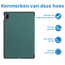 Case2go - Tablet hoes geschikt voor Huawei MatePad SE 11 (2024) - Tri-Fold Book Case - Auto Wake/Sleep functie - Donker Groen