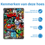 Case2go - Tablet hoes geschikt voor Huawei MatePad SE 11 (2024) - Tri-Fold Book Case - Auto Wake/Sleep functie - Graffiti