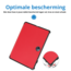 Case2go - Tablet hoes geschikt voor OnePlus Pad 2 (2024)/ OnePlus Pad Pro - Tri-fold hoes - Auto/Wake functie - Rood