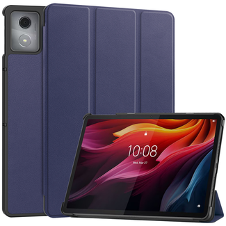 Case2go Case2go - Tablet hoes geschikt voor Lenovo Tab K11 Plus - Tri-Fold Book Case - Auto/Wake functie - Donker Blauw