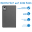 Case2go - Tablet hoes geschikt voor Lenovo Tab K11 Plus - Tri-Fold Book Case - Auto/Wake functie - Grijs